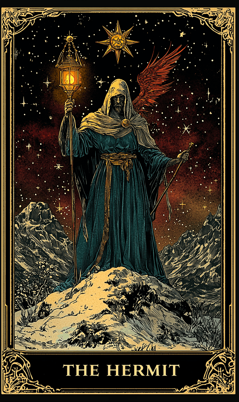 ไพ่ The Hermit (ฤาษี) ไพ่ทาโรต์ Major Arcana ลำดับที่ 9