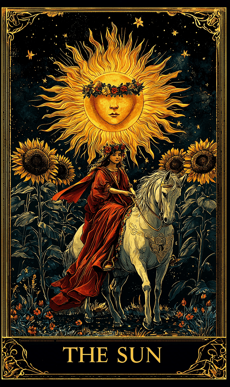 ไพ่ The Sun (พระอาทิตย์) ไพ่ทาโรต์ Major Arcana ลำดับที่ 19