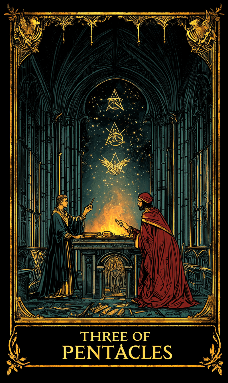 สามแห่งเหรียญ (Three of Pentacles)