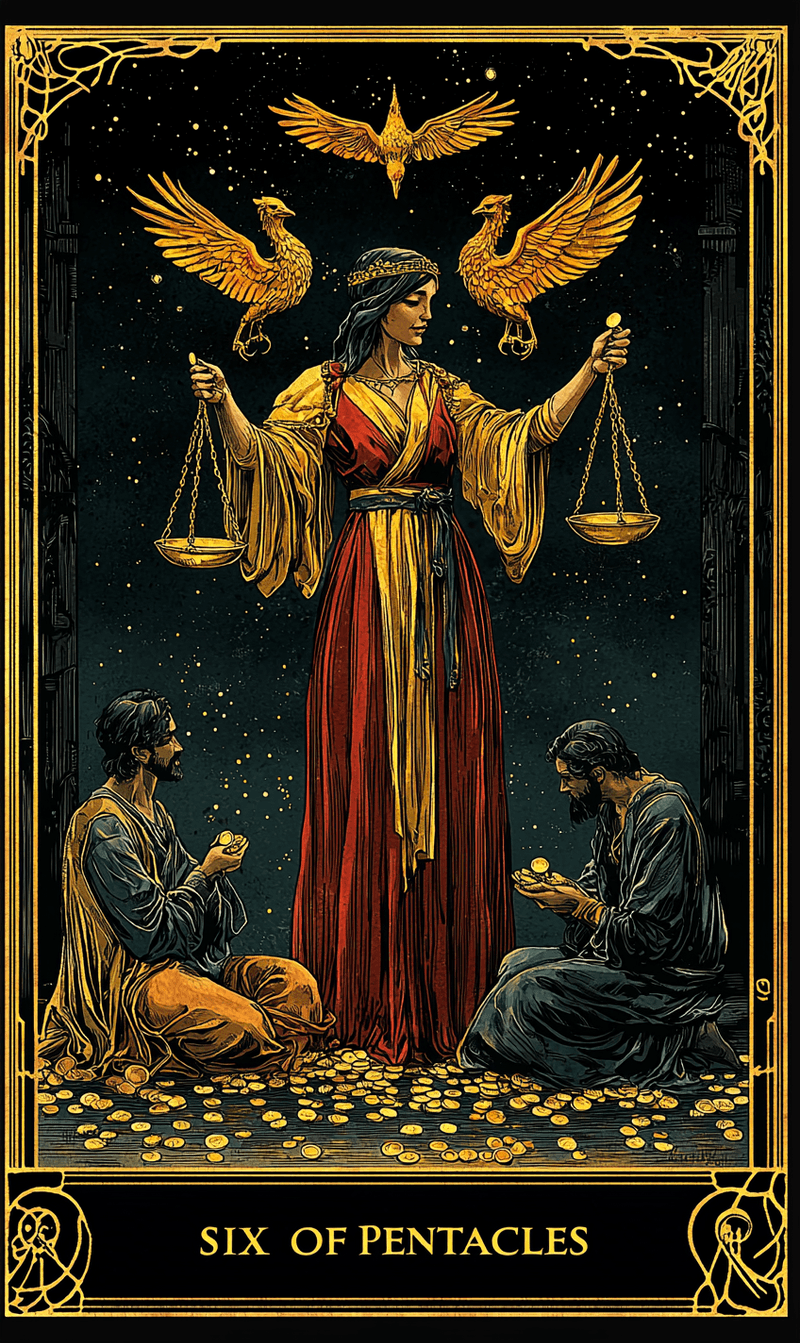 หกแห่งเหรียญ (Six of Pentacles)