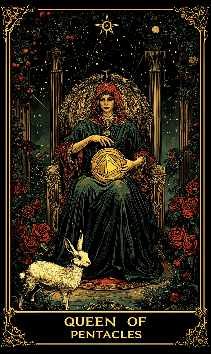 ราชินีแห่งเหรียญ (Queen of Pentacles)