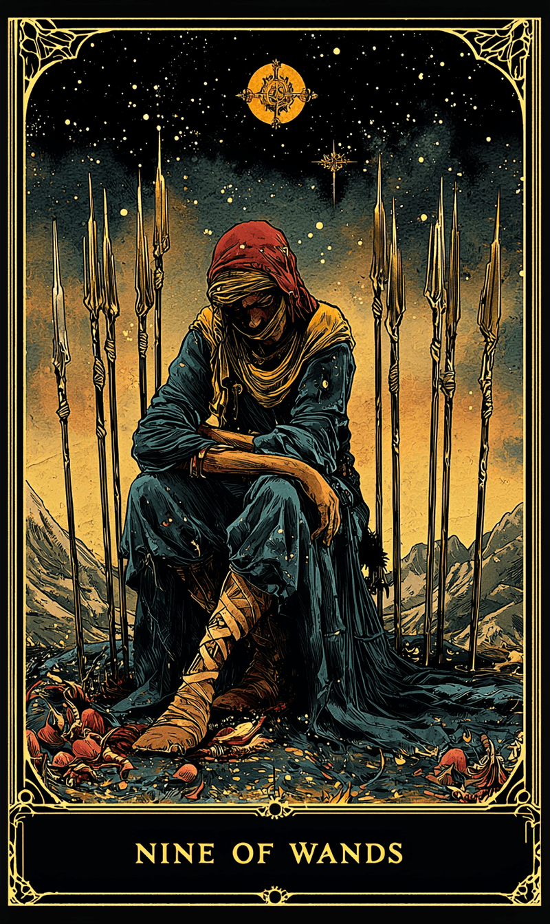 เก้าแห่งไม้เท้า (Nine of Wands)